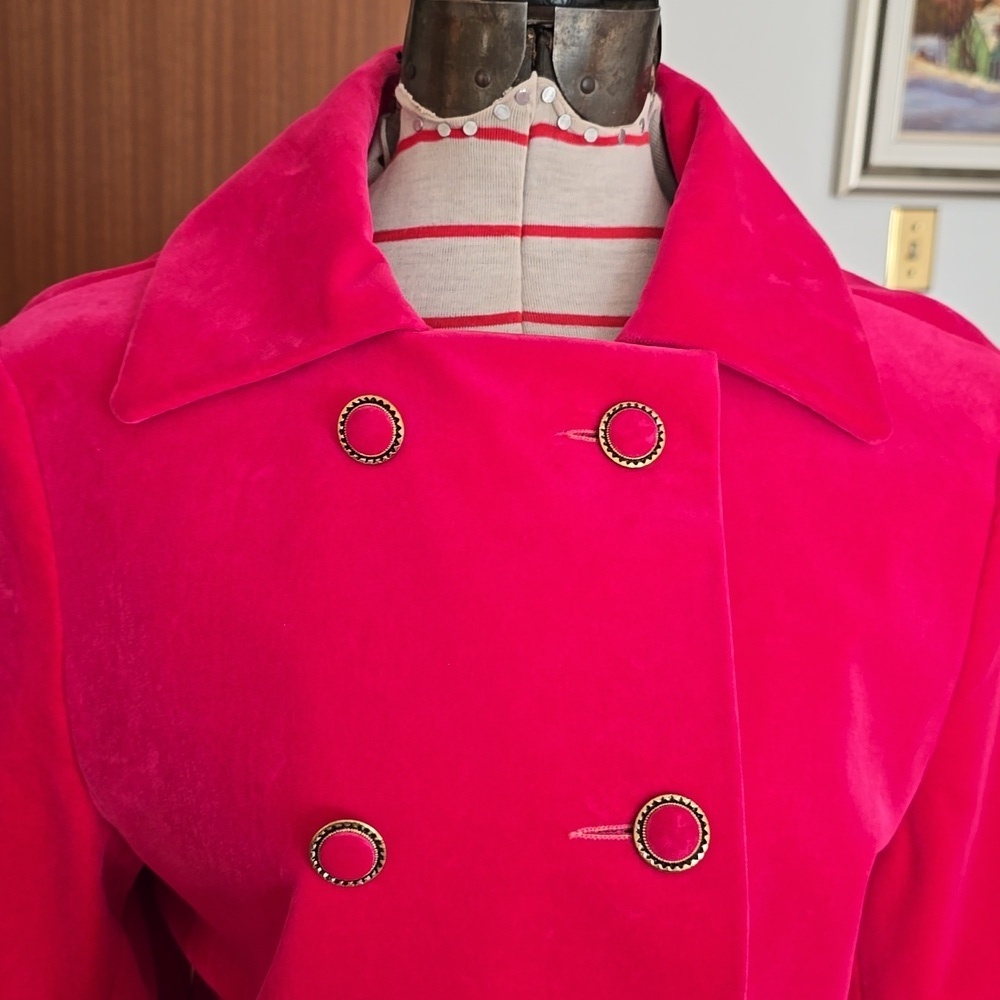 Rainmaster by Marielle Fleury - Vintage Hot Pink Evening / Theatre Coat, 1970s